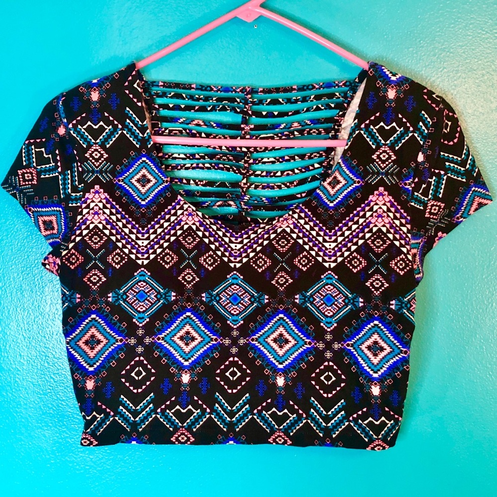 Charlotte Russe Aztec Crop Top